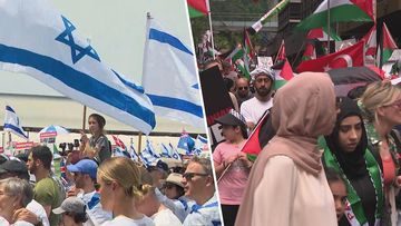 Thousands have rallied amid the Israel- Gaza war.