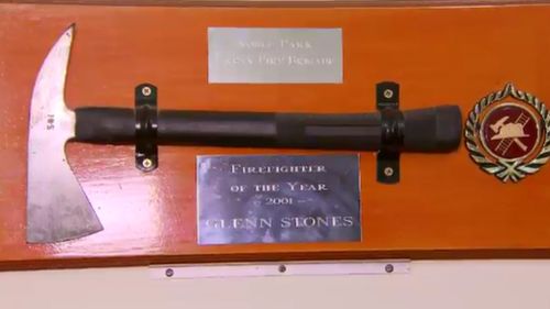 One of Mr Stone's awards. (9NEWS)
