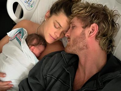 Logan Paul and fiancée Nina Agdal 