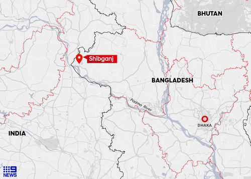 The party were struck by lightning in Shibganj, a riverside town in north-west Bangladesh.