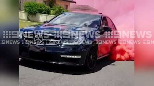 Pink smoke can only mean one thing: a baby girl. (9NEWS)