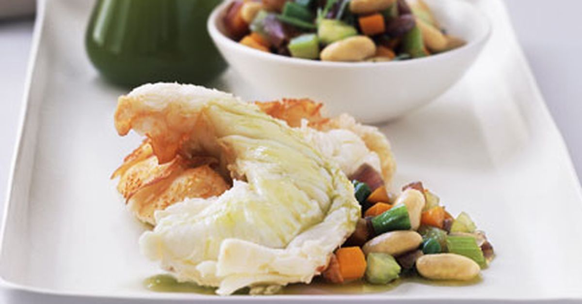 Lobster with vegetables and tarragon oil - 9Kitchen