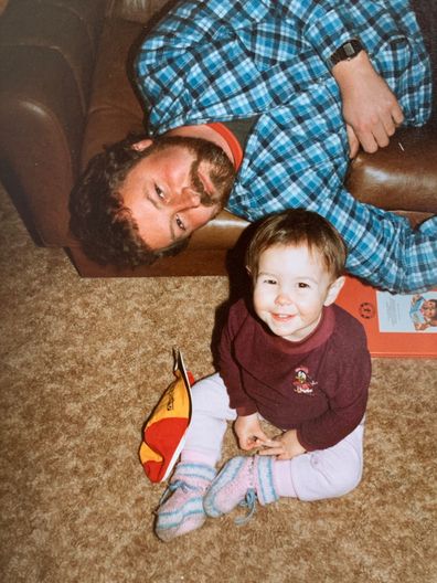 Danielle Conlan with her father Chris when she was a toddler.