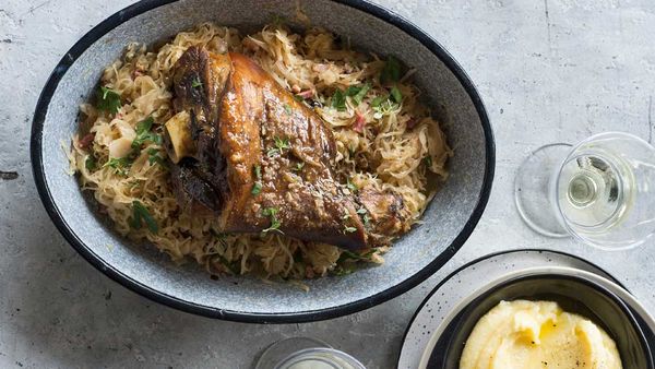 Pork knuckle with sauerkraut