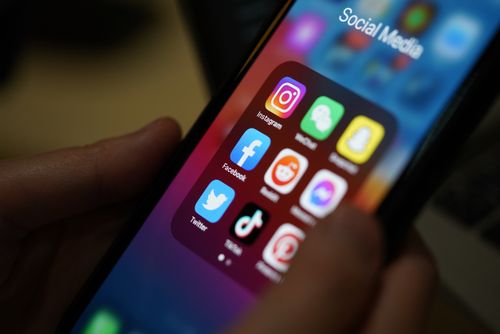Smartphone with social media apps
