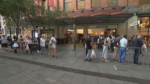 Smaller crowds head to the Boxing Day sales in Sydney.
