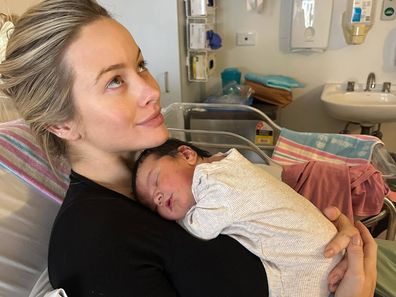 Simone Hotlznagel with daughter Gia.
