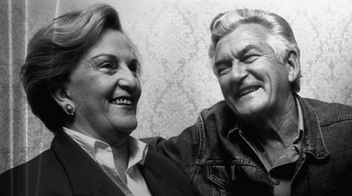 Bob Hawke with his first wife, Hazel. They were married from 1956-1995 (AAP)