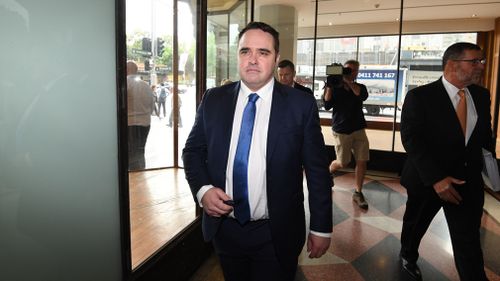 Ben McCormack leaving court following sentencing (AAP)