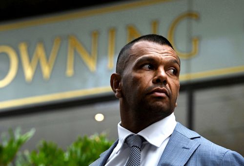 Wallabies player Kurtley Beale during a lunch break in his sexual assault trial at Downing Centre District Court in Sydney.