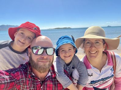 The Meier family on a day out at the beach.