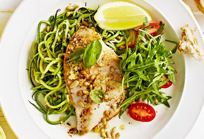 Chicken with zucchini noodles