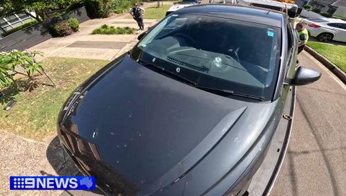 Audi with bullet holes