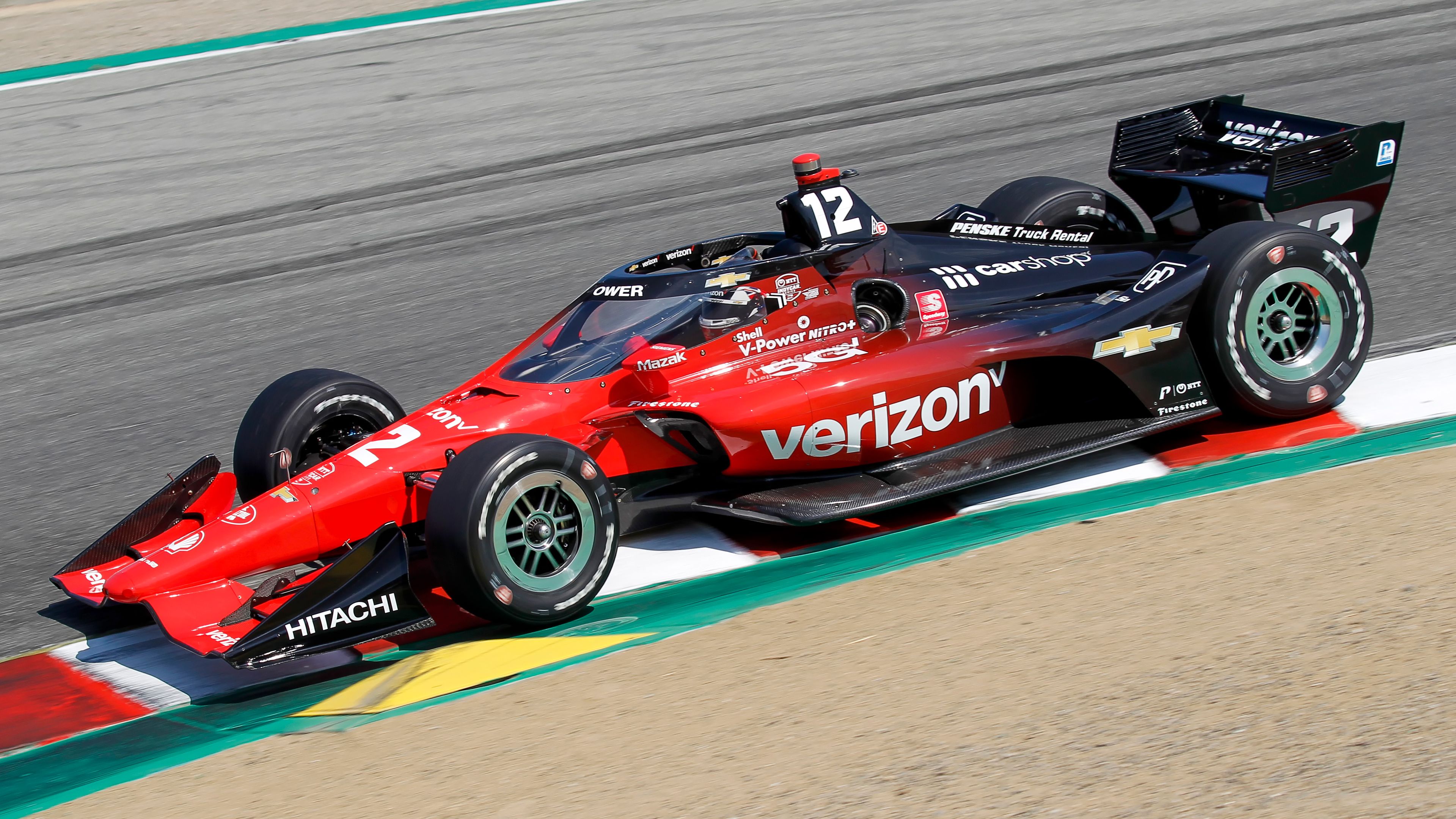 Will Power (#12 Verizon-Chevrolet for Team Penske) looks to enter the Corkscrew during practice for the IndyCar - Firestone Grand Prix of Monterey on September 9, 2022 at WeatherTech Raceway Laguna Seca in Salinas, CA. (Photo by Larry Placido/Icon Sportswire via Getty Images)
