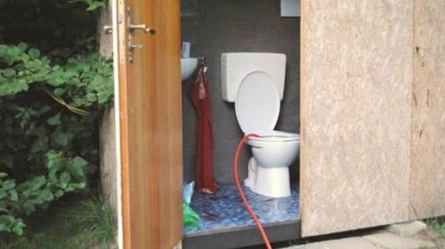 The schoolboy did not realise the toilet was not connected to a sewer system. (Supplied/Polizei Meppen)