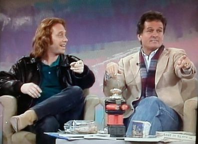 Bill Mumy and Mark Goddard in a television appearance
