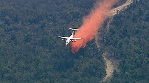 A significant amount of resources, including aircraft, are being used to fight the bushfire.