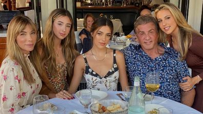 Jennifer Flavin, Scarlet Stallone, Sistine Stallone, Sylvester Stallone and Sophia Stallone: May 2021