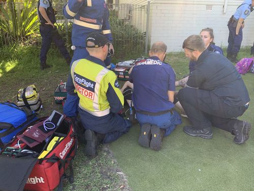 A six-year-old girl has been airlifted to hospital after impaling her leg in Sydney's north.