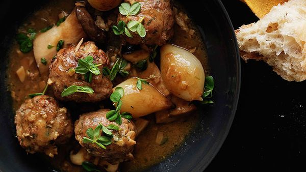 Shane Delia: Braised duck and chestnut kofta with king brown mushrooms