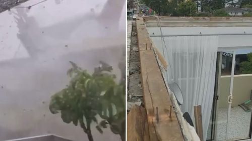 Roof ripped from a home in Dee Why during a freak storm.