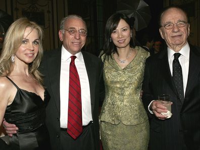 Claudia Peltz, husband Nelson Peltz, Wendy Deng and then-husband Rupert Murdoch attend the Simon Weisenthal Center honors Rupert Murdoch ceremony at The Waldorf Astoria on January 11, 2006 in New York City.