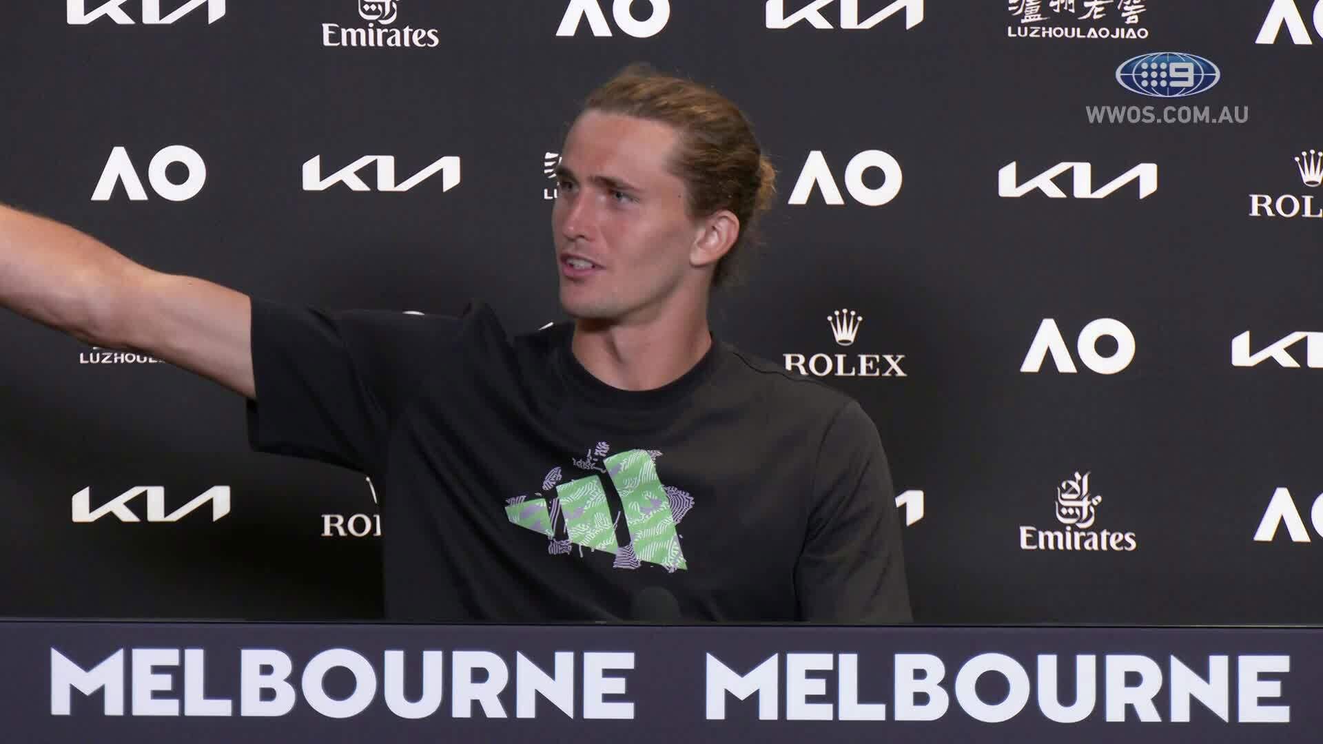 Alexander Zverev couldn&#x27;t believe the first question he was asked at his press conference after he won a five-set marathon.