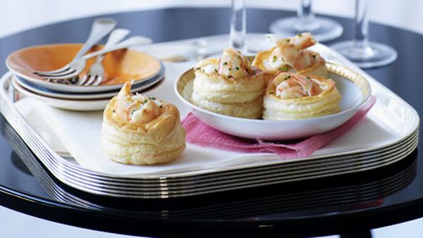 Prawn and chive vol-au-vents