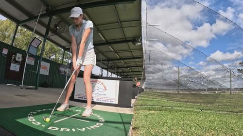 Eden Campbell, 11, has been playing golf in the members' competitions at Coffs Harbour Golf Club since she was five.