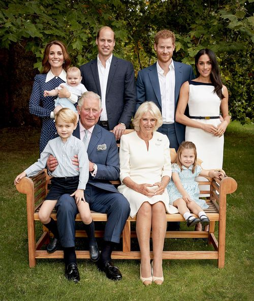 The prince's Clarence House office released two family portraits to mark the birthday. 