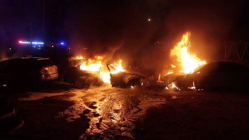 Smeaton Grange caryard fire.