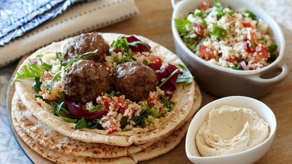 Meatball pita breads