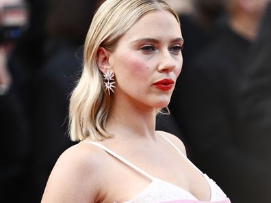 Scarlett Johansson attends the Asteroid City red carpet during the 76th annual Cannes film festival on May 23, 2023. 