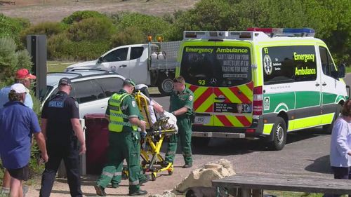 Paramedics treated the local dance instructor after her rescue.