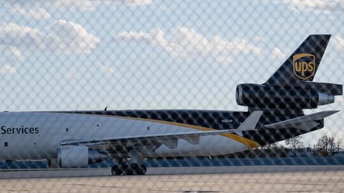 The McDonnell Douglas MD-11F cargo plane is being grounded in the USA. Pictured here is a UPS plane at Louisville Airport, Kentucky