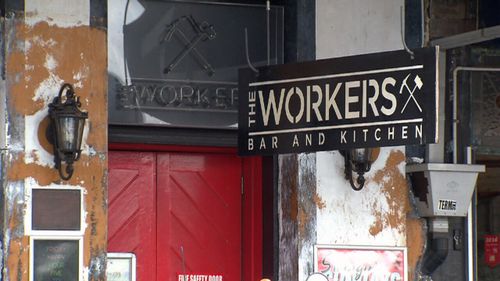 The alleged incident unfolded at the Workers Bar and Kitchen in Balmain. 