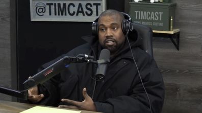 Kanye West storms out of podcast interview with Tim Pool.
