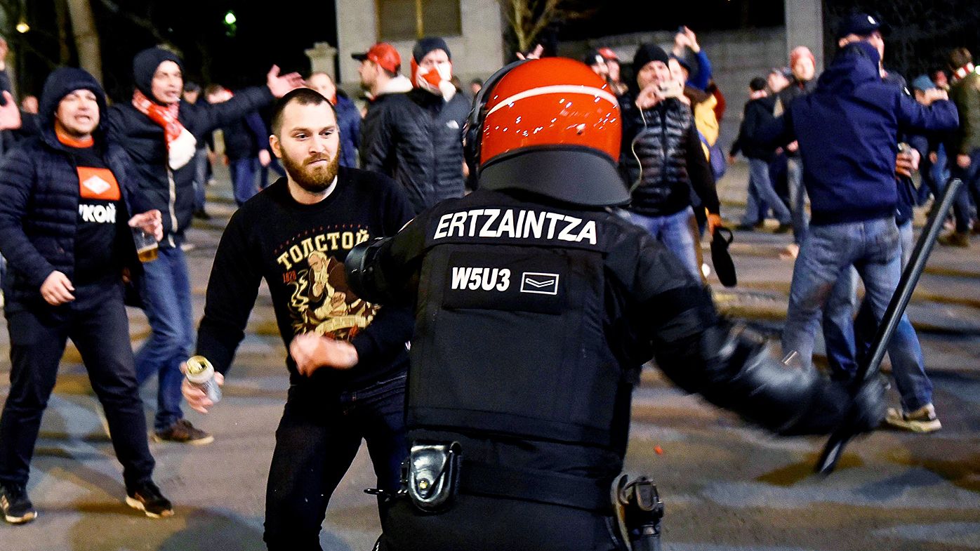 Football: Policeman dies in clash with Spartak fans in Bilbao