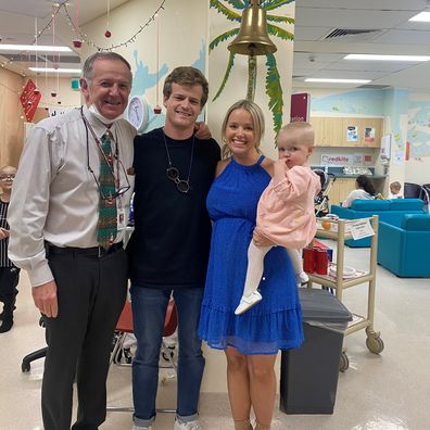 Liz, Pat and baby Sophia at the hospital