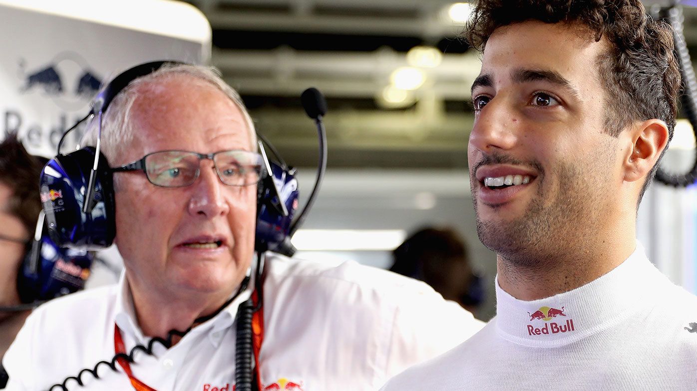 Helmut Marko (left) and Daniel Ricciardo