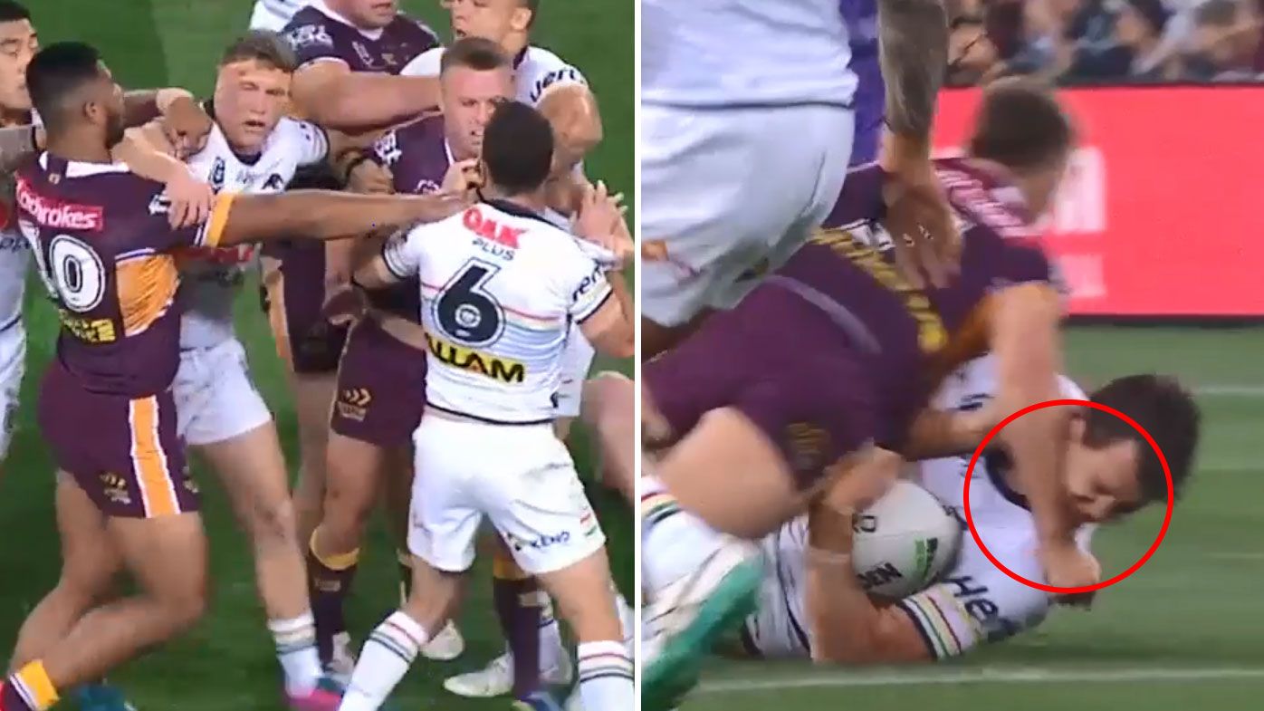 'Bang! Right on the chin!': Broncos' Jake Turpin sin binned for swinging arm on Dylan Edwards