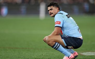 Latrell Mitchell after game two of the men&#x27;s State of Origin series between New South Wales Blues and Queensland Maroons at Melbourne Cricket Ground on June 26, 2024 in Melbourne, Australia. (Photo by Cameron Spencer/Getty Images)