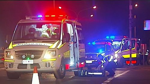 Emergency services at the scene this morning. (9NEWS)
