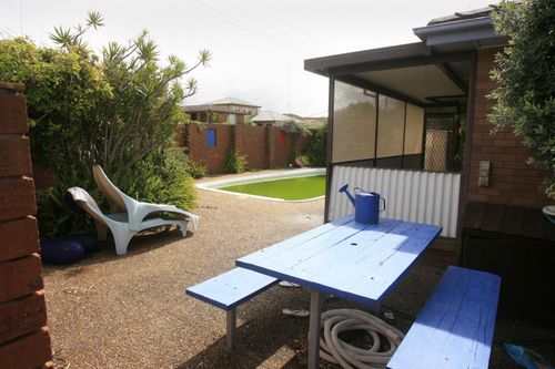 The rented home at Caves Beach near Newcastle where Robert Pashkuss and Stacey McMaugh were murdered