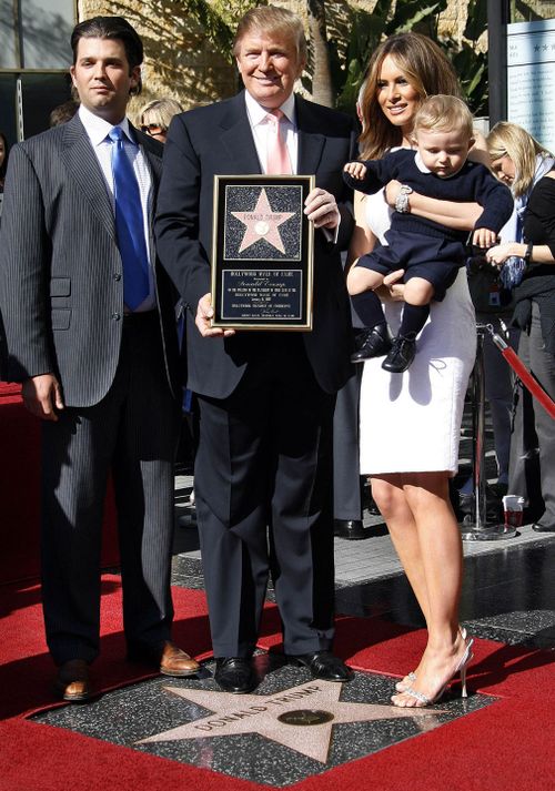 Trump was given the star in 2007 for his work on The Apprentice. Picture: AAP