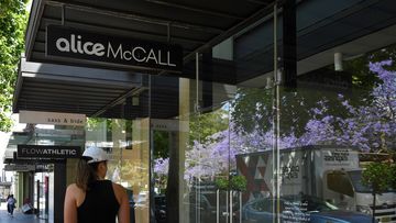 A woman walks past 138 Oxford Street in Paddington where Alice McCall store once was. Paddington, NSW. 12th November, 2020. Photo: Kate Geraghty