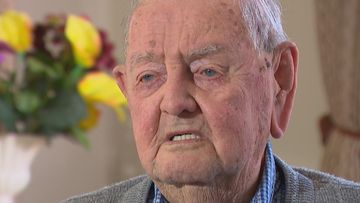 Des Jones, 100, is the last remaining survivor of HMAS Canberra that sank off the Soloman Islands during World War II in 1942.