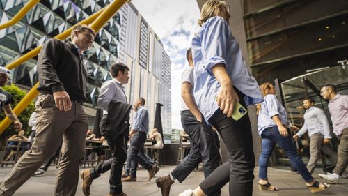 Office workers in the CBD.