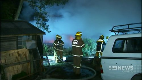 Crews managed to prevent the fire from spreading to neighbouring properties. (9NEWS)
