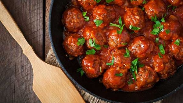 Barbecue wagyu beef meatballs